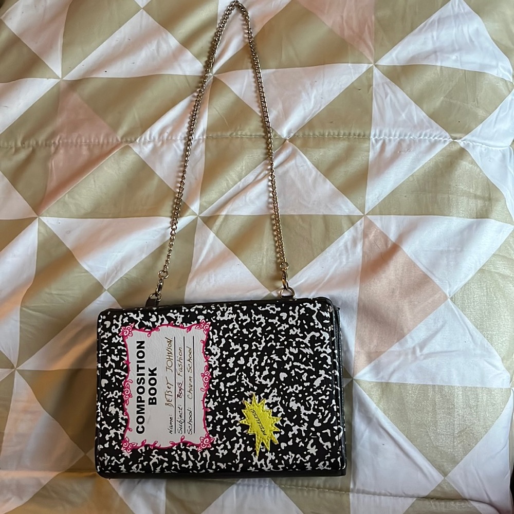 Rare Betsey Johnson Composition Book Purse
